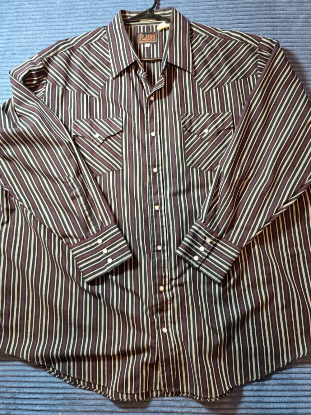 VTG Ely Plains Western Shirt Mens 2X Big Plaid Snap Button Cowboy Pearl Snap
